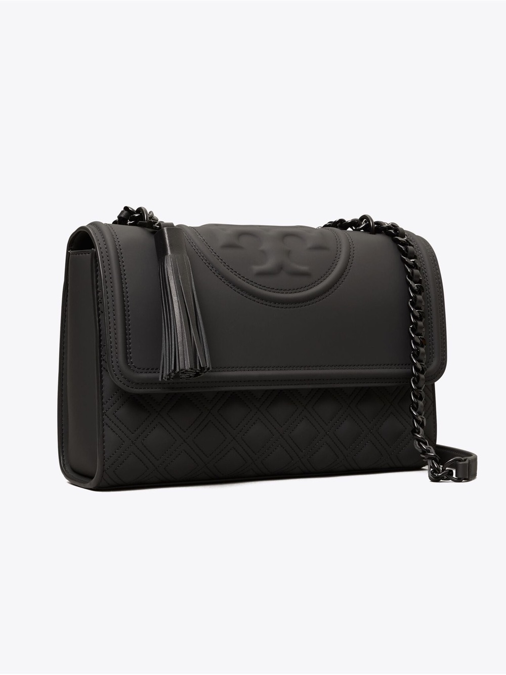 Tory Burch Fleming Shoulder Bag - Matte Black - NWT w/ flaw